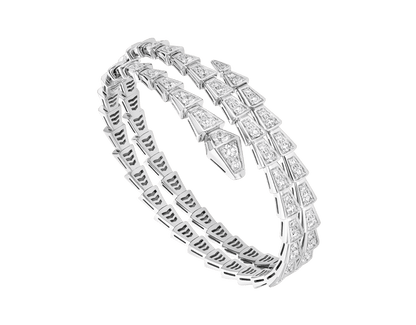 [Solara Jewelry]SERPENTI BRACELET SILVER DIAMOND DOUBLE ROW