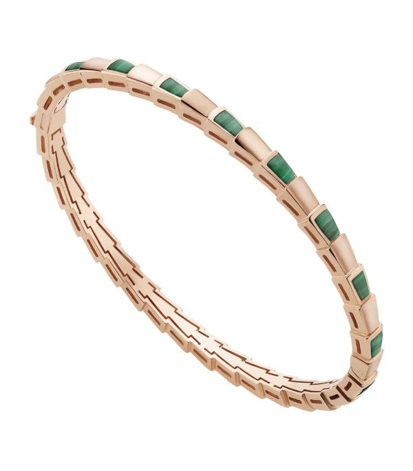 [Solara Jewelry]SERPENTI BRACELET PINK GOLD MALACHITE