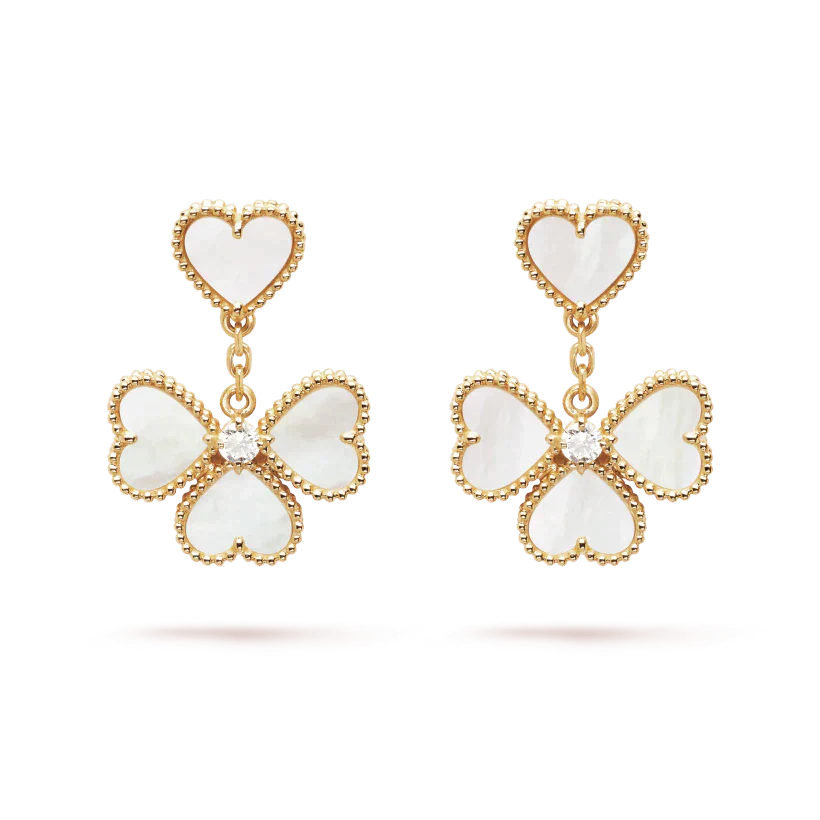 [Solara Jewelry]CLOVER SWEET WHITE MOP EARRINGS