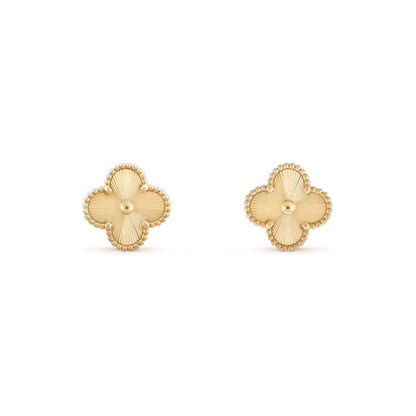 [Solara Jewelry]CLOVER MINI 9.5MM LASER EARRINGS