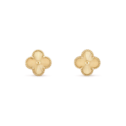 [Solara Jewelry]CLOVER MINI 9.5MM LASER EARRINGS