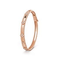 [Solara Jewelry]クローバー ブレスレット 4mm ダイヤモンド