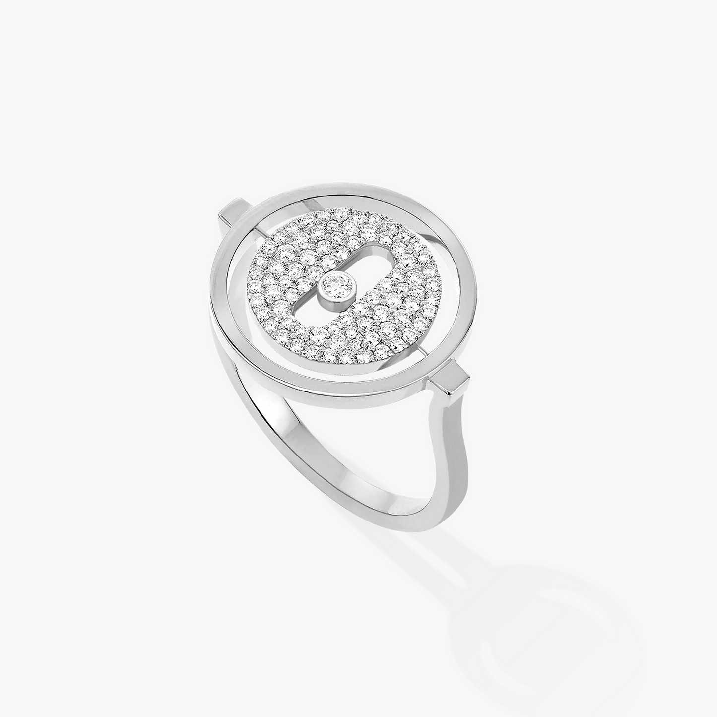 [Solara jewelry]LUCKY MOVE PAVED SILVER DIAMOND RING