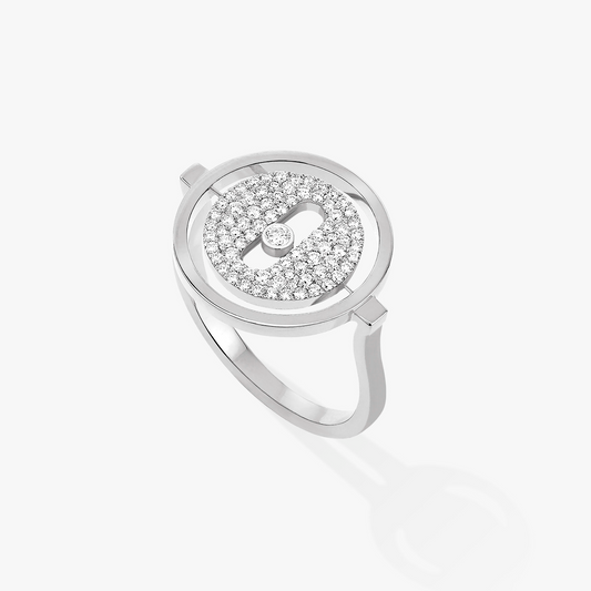 [Solara jewelry]LUCKY MOVE PAVED SILVER DIAMOND RING