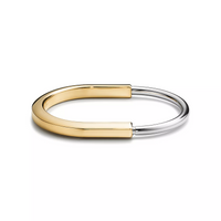 [Solara Jewelry]LOCK BRACELET YELLOW AND WHITE GOLD
