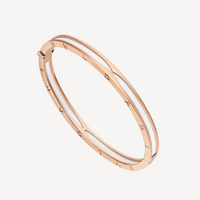 [Solara Jewelry]ZERO 1 PINK GOLD WITH WHITE CERAMIC BRACELET