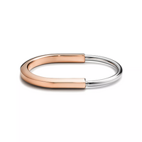 [Solara Jewelry]LOCK BRACELET ROSE AND WHITE GOLD