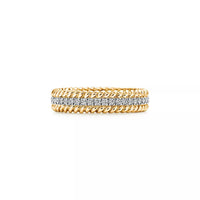 [Solara Jewelry]ROPE TWO-ROW GOLD DIAMOND RING