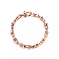 [Solara Jewelry]HARDWEAR SMALL LINK 26 MOTIF PINK GOLD BRACELET