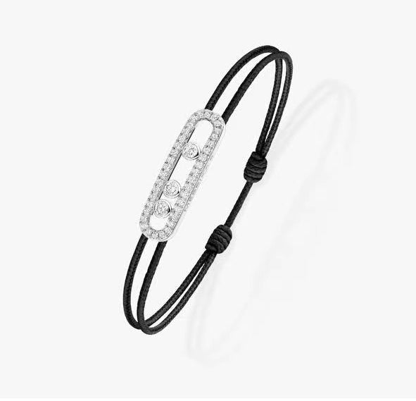 [Solara jewelry]Messika Care(s) pink cord pavé bracelet