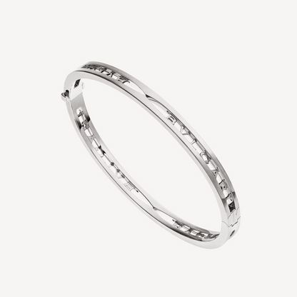 [Solara Jewelry]ZERO 1 SPIRAL LOGO SILVER BRACELET