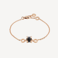 [Solara Jewelry]ZERO 1 SOFT PINK GOLD AND BLACK CERAMIC BRACELET