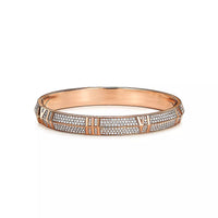 [Solara Jewelry]ATLAS X PINK GOLD DIAMOND PAVED BRACELET