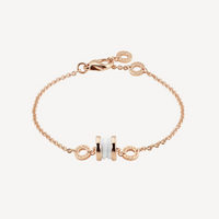 [Solara Jewelry]ZERO 1 ソフトピンクゴールド＆ホワイトセラミックブレスレット