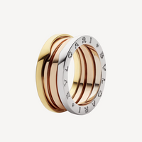 [Solara Schmuck]ZERO 1 DREIFACHER RING IN ROSA, WEISS UND GELB