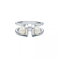 [Solara Jewelry]DOUBLE PEARL SILVER RING