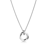 [Solara Jewelry]T CIRCLE PENDENT SILVER NECKLACE