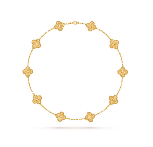 [Solara Jewelry]CLOVERS THE 10-MOTIFS NECKLACE