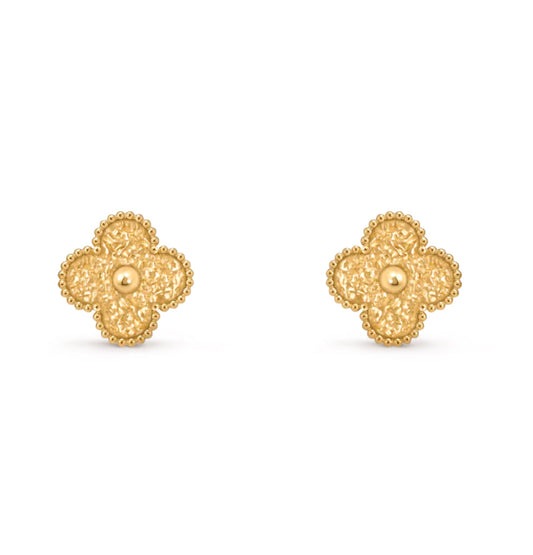 [Solara Jewelry]CLOVER MEDIUM 1 MOTIFS LAVA EARRINGS