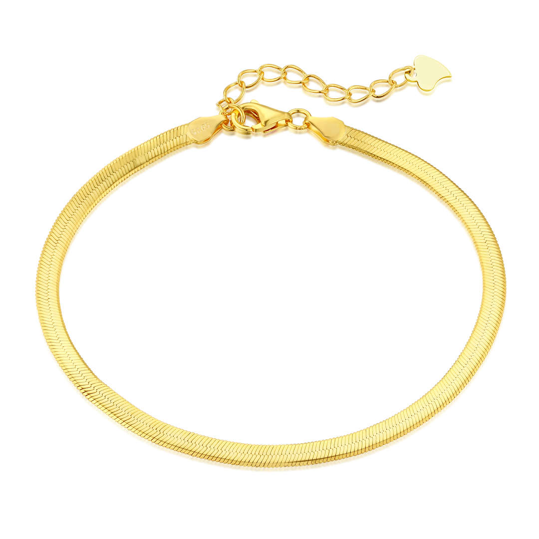 [Solara Jewelry]Flat Snake Bone Chain Blade Necklace
