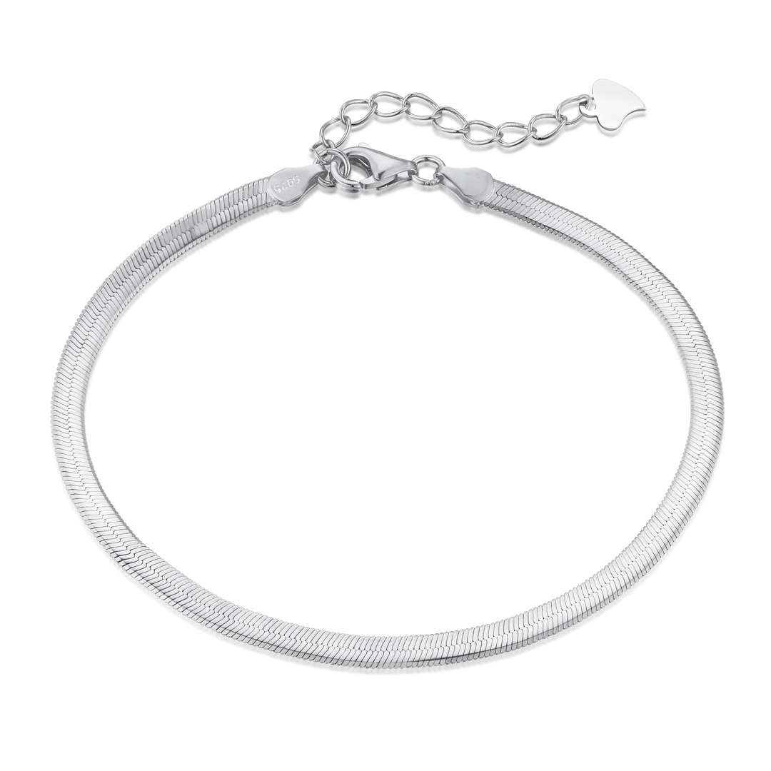 [Solara Jewelry]Flat Snake Bone Chain Blade Necklace