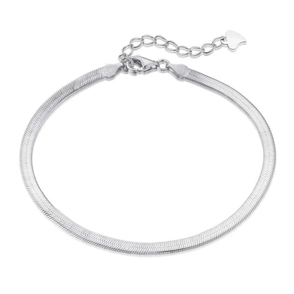 [Solara Jewelry]Flat Snake Bone Chain Blade Necklace