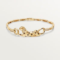 [Solara jewelry]PANTHERE HALF DIAMOND ON CHAIN BRACELET