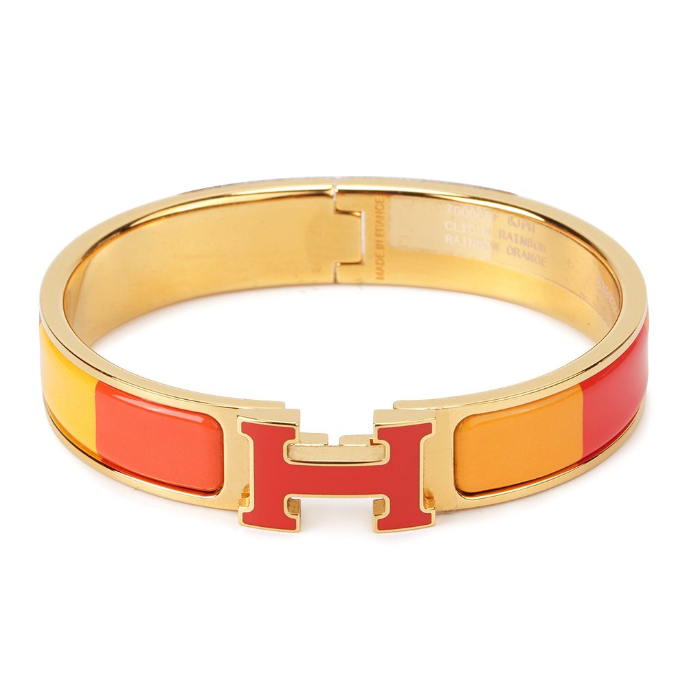 [Solara Jewelry]H BRACELET ORANGE RAINBOW CERAMIC