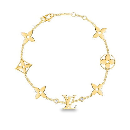 [Solara Jewelry]STAR AND SUN 7 MOTIFS GOLD BRACELET