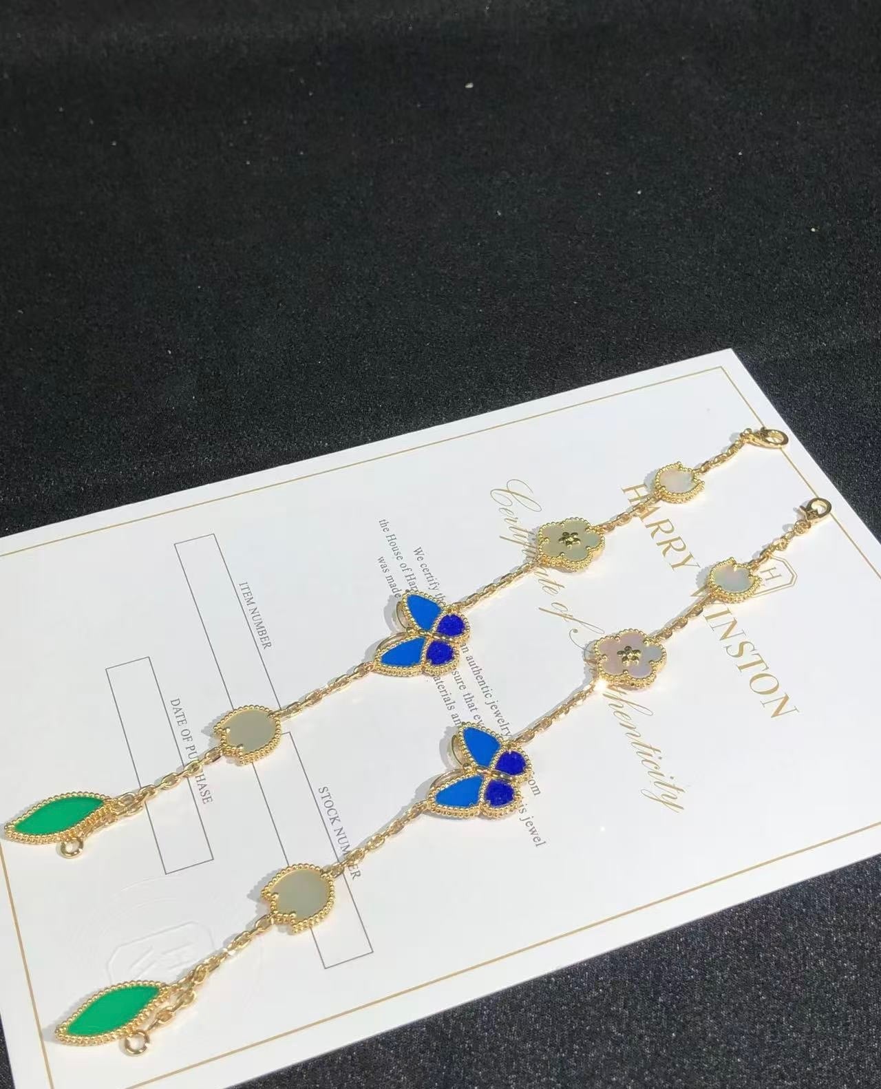 [Solara Jewelry]LUCKY SPRING BUTTERFLY 5 MOTIF BRACELET