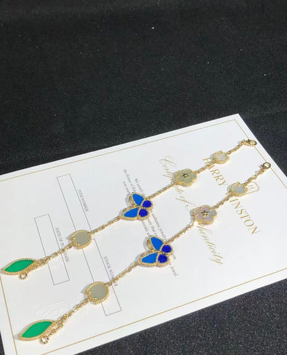 [Solara Jewelry]LUCKY SPRING BUTTERFLY 5 MOTIF BRACELET