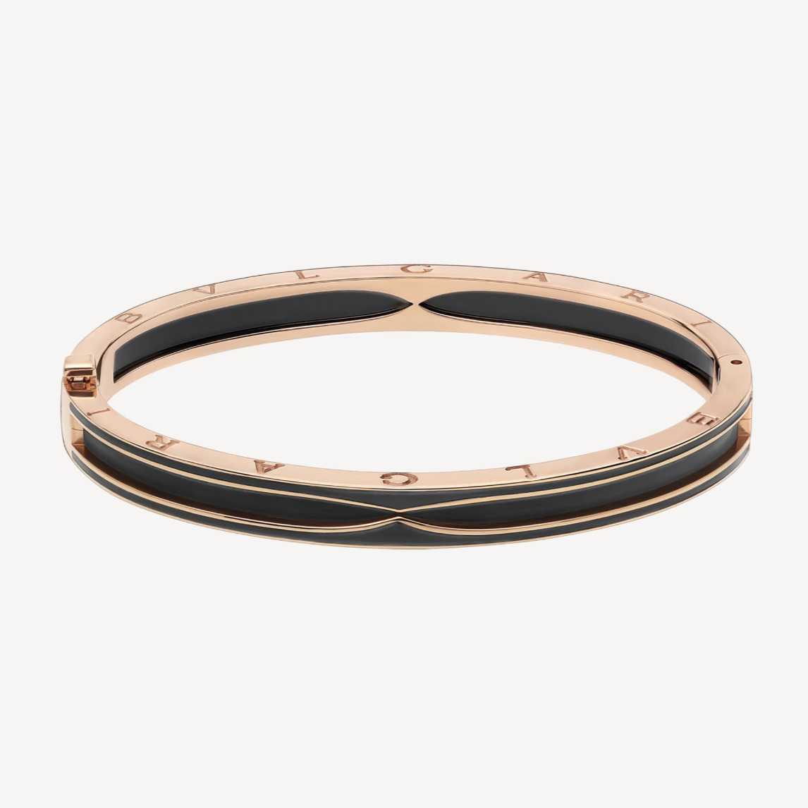 [Solara Jewelry]ZERO 1 PINK GOLD WITH MATTE BLACK CERAMIC BRACELET