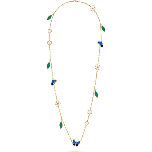 [Solara jewelry]LUCKY SPRING BUTTERFLY 15 FLOWER NECKLACE
