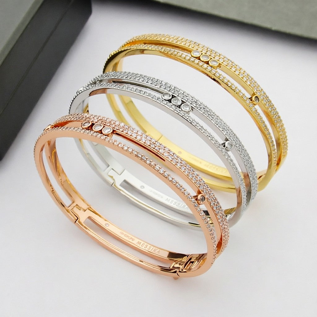 [Solara jewelry]Move Romane pavé bangle