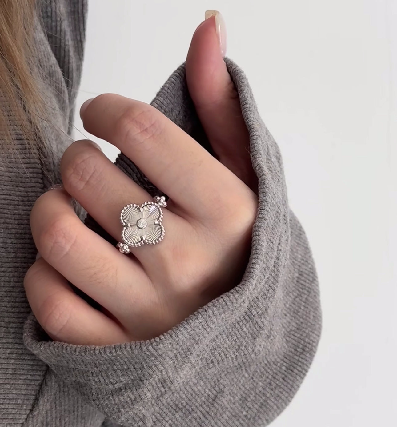 [Solara Jewelry]CLOVER RIVERSIBLE SLIVER RING
