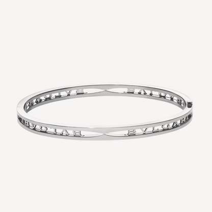 [Solara Jewelry]ZERO 1 SPIRAL LOGO SILVER BRACELET