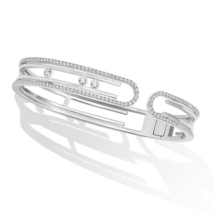 [Solara jewelry]MOVE 10TH PAVED DIAMOND BRACELET