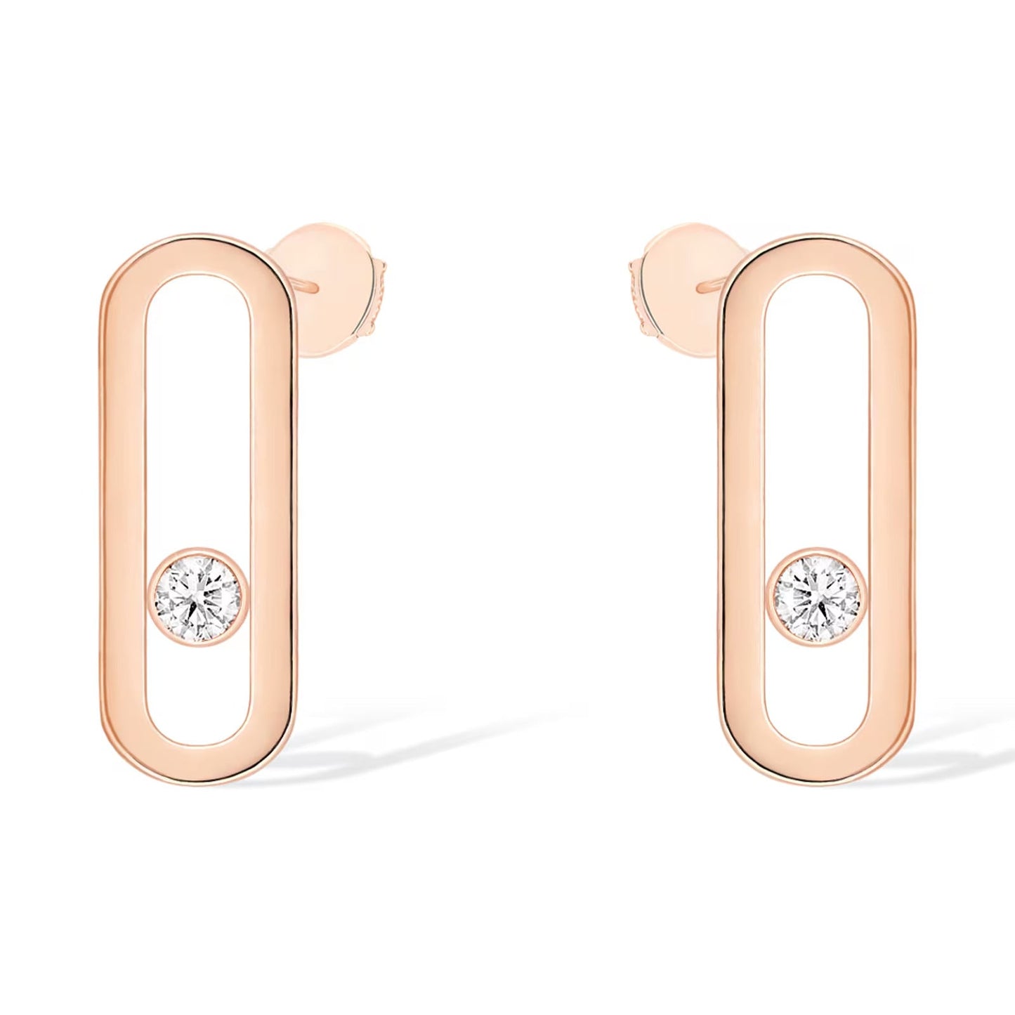 [Solara jewelry]MOVE UNO SMALL 1 DIAMOND EARRINGS