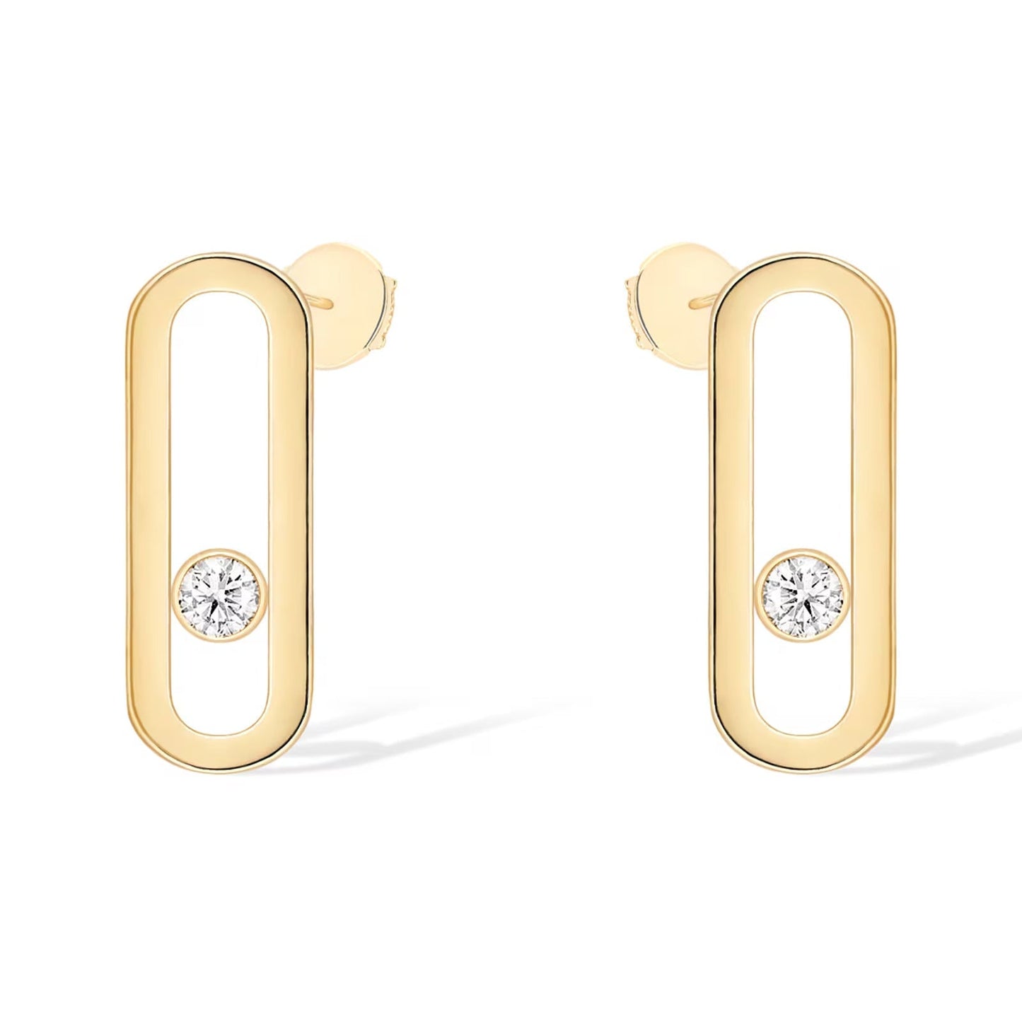 [Solara jewelry]MOVE UNO SMALL 1 DIAMOND EARRINGS
