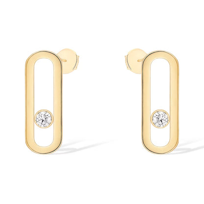 [Solara jewelry]MOVE UNO SMALL 1 DIAMOND EARRINGS