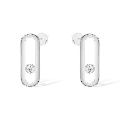[Solara jewelry]MOVE UNO SMALL 1 DIAMOND EARRINGS