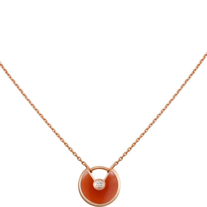 [Solara Jewelry]AMULETTE GOLD CARNELIAN ONYX NECKLACE