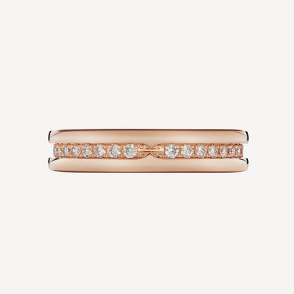 [Solara Jewelry]ZERO 1 ONE-BAND PAVED DIAMONDS ON THE SPIRAL RING