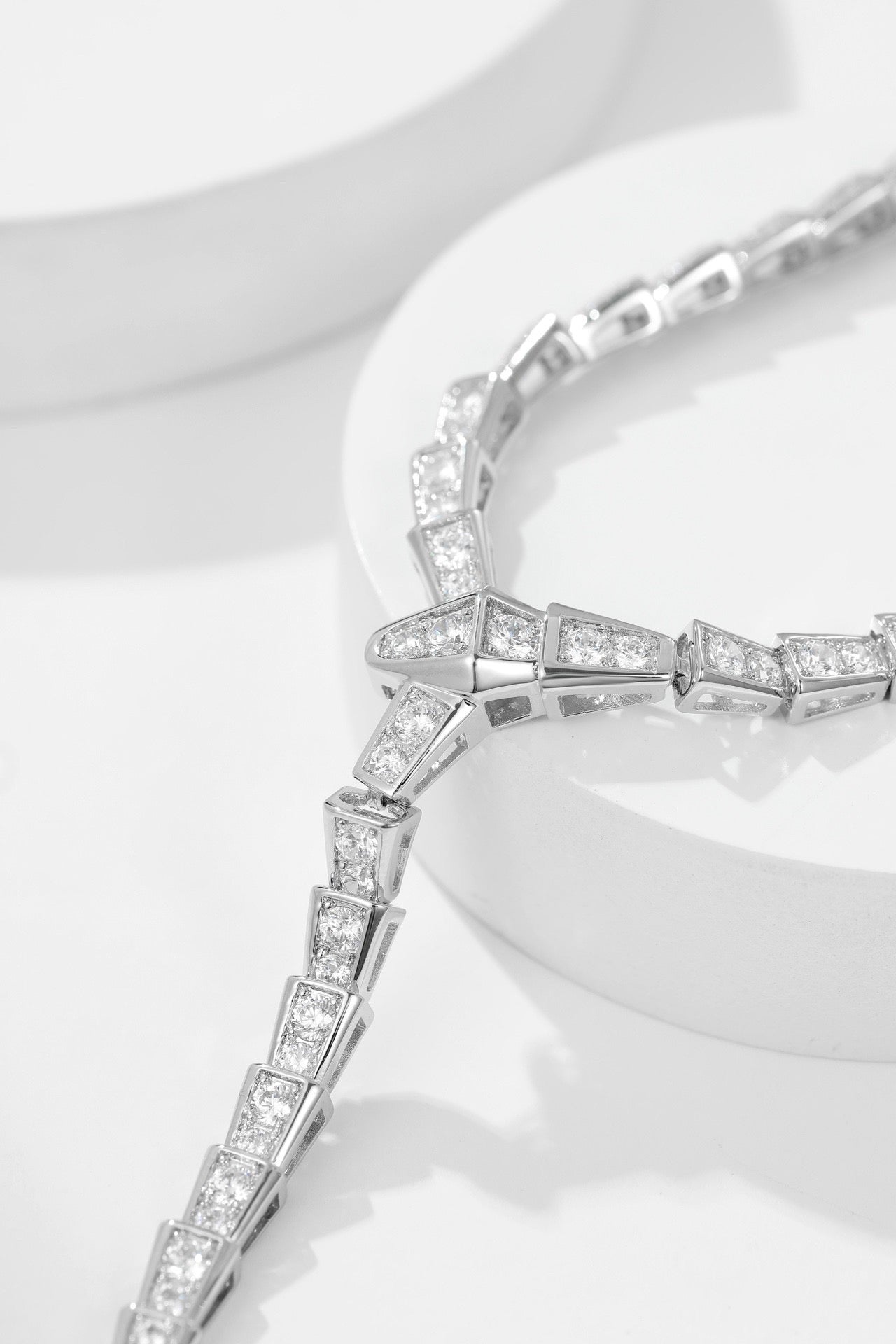 [Solara Jewelry]SERPENTI NECKLACE SILVER DIAMOND