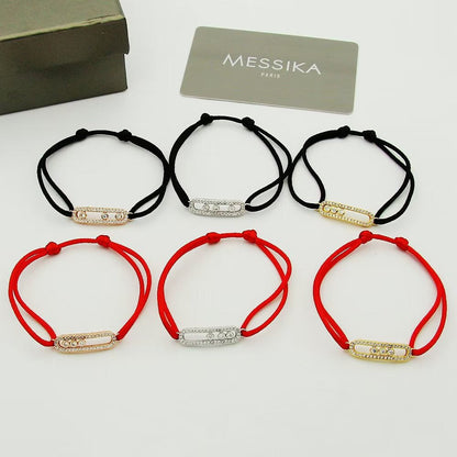[Solara jewelry]Messika Care(s) pink cord pavé bracelet