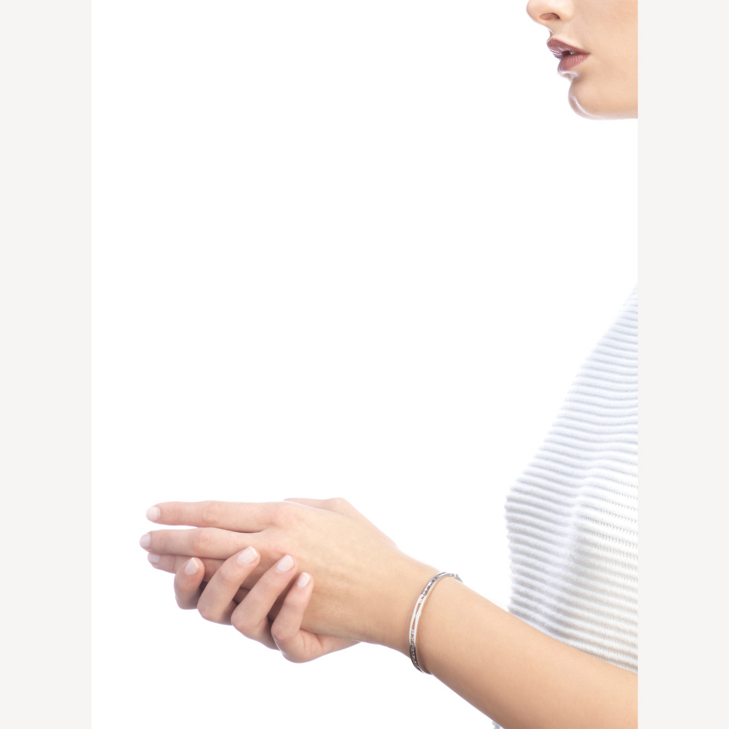 [Solara Jewelry]ZERO 1 SPIRAL LOGO SILVER BRACELET
