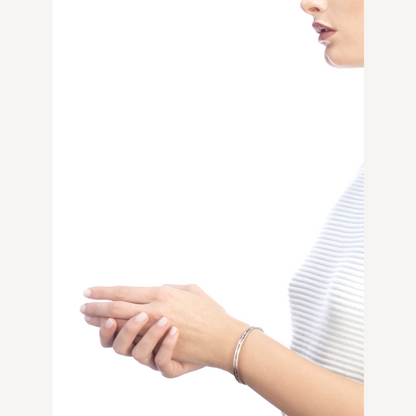 [Solara Jewelry]ZERO 1 SPIRAL LOGO SILVER BRACELET