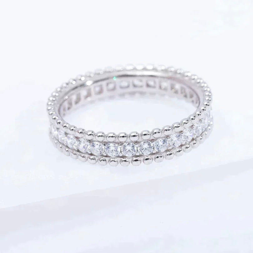 [Solara Jewelry]PERLEE DIAMOND SILVER RING