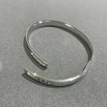 [Solara jewelry]Move Noa Rose Gold Pavé Diamond Bangle Bracelet