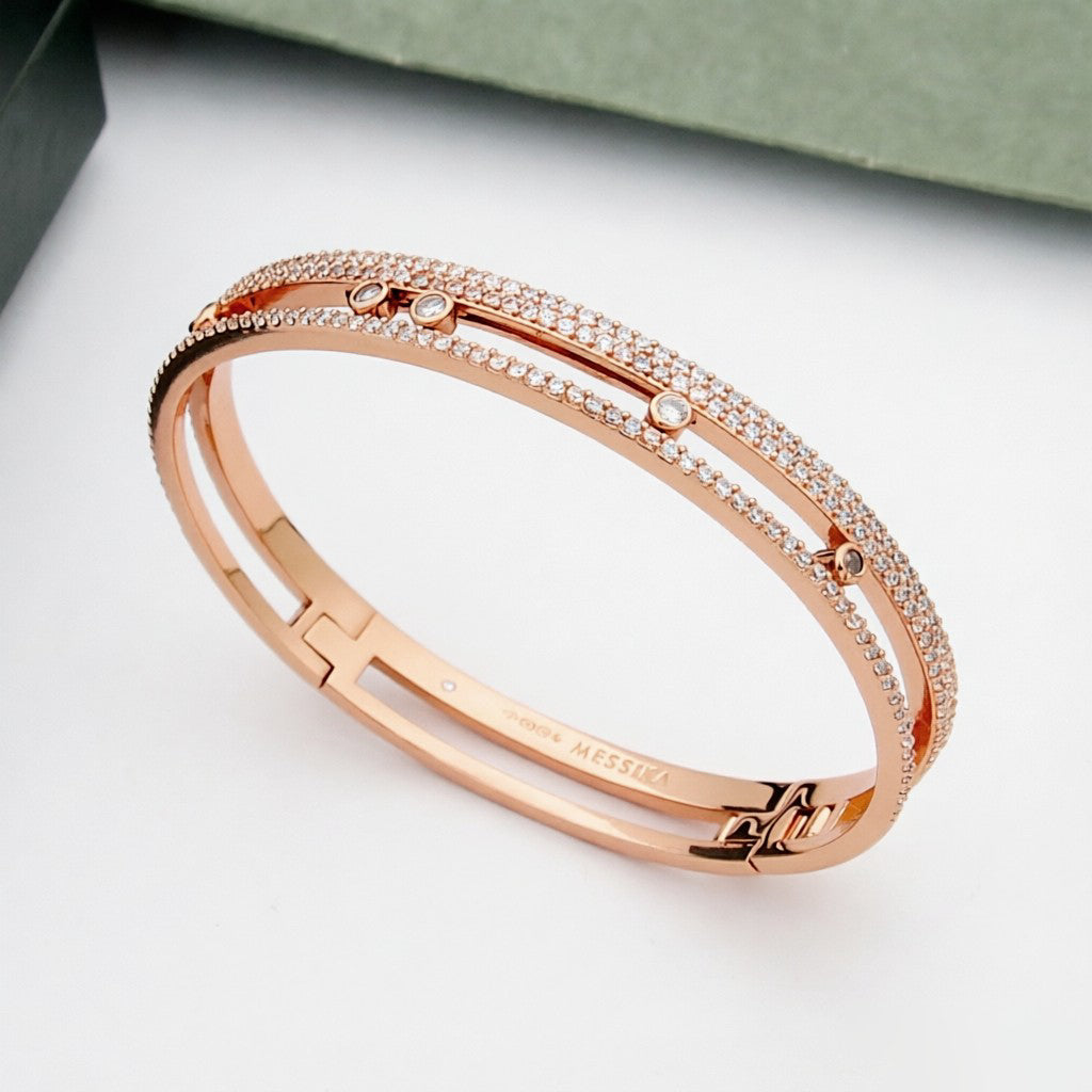 [Solara jewelry]Move Romane pavé bangle